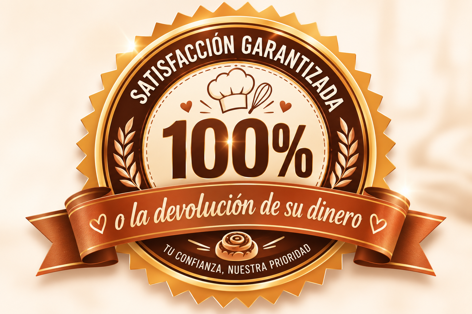 Satisfacción garantizada 100% o la devolución de su dinero